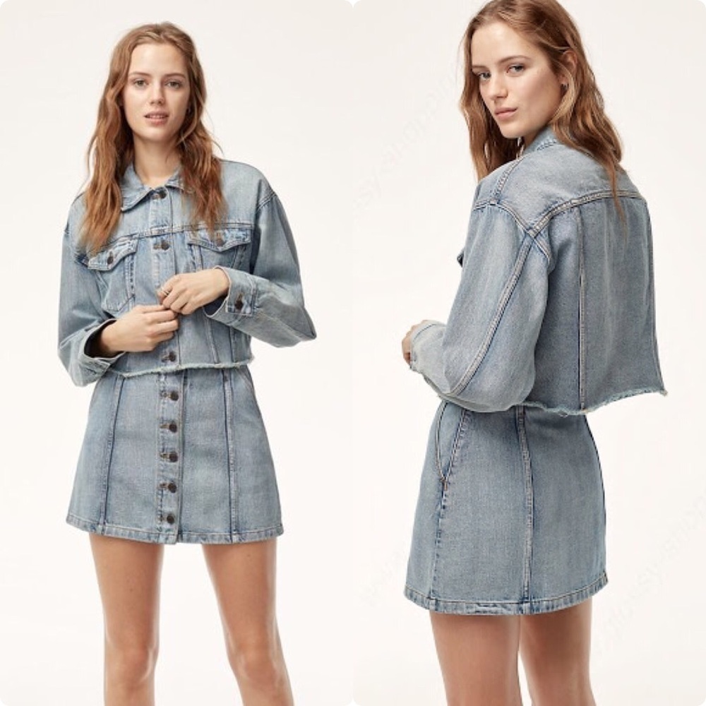 Wilfred Free Ahrens Denim Vintage Wash Mini Skirt